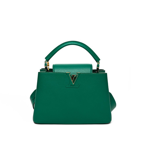 LOUIS VUITTON Capucine BB handbag Emerald Green Leather ( PRE-OWNED)