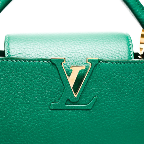 LOUIS VUITTON Capucine BB handbag Emerald Green Leather ( PRE-OWNED)