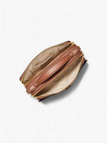 MICHAEL KORS  Jet Set Medium Saffiano Leather Smartphone Double-Zip Crossbody Bag