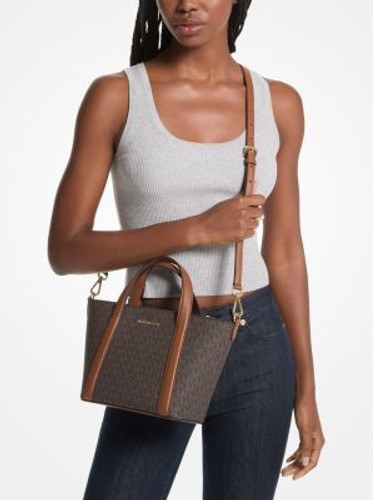 MICHAEL KORS  Pratt Small Signature Logo Tote Bag - Brown