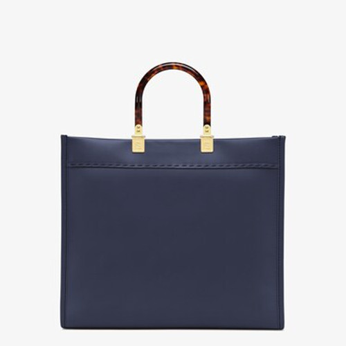FENDI Sunshine Medium Leather Bag - Dark Blue
