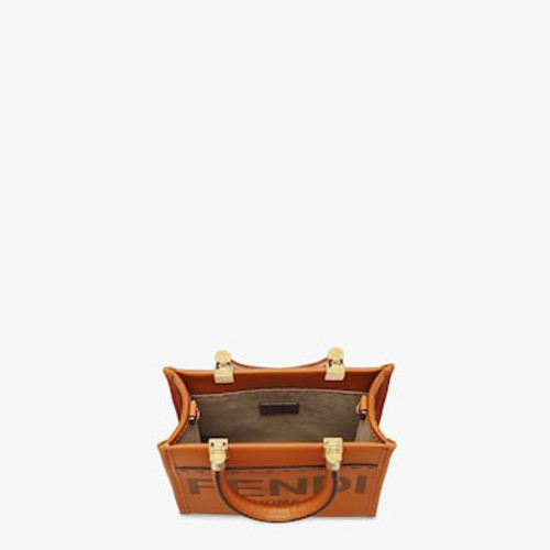 FENDI Mini Sunshine Shopper Bag - Brown