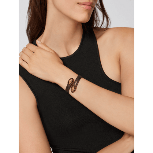 BVLGARI Serpenti Forever Leather Bracelet - Brown