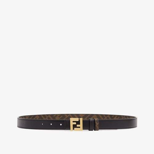 FENDI FF Squared Belt - Black Brown