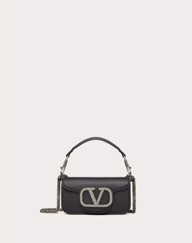 VALENTINO Small Locò Shoulder Bag With Jewel Logo