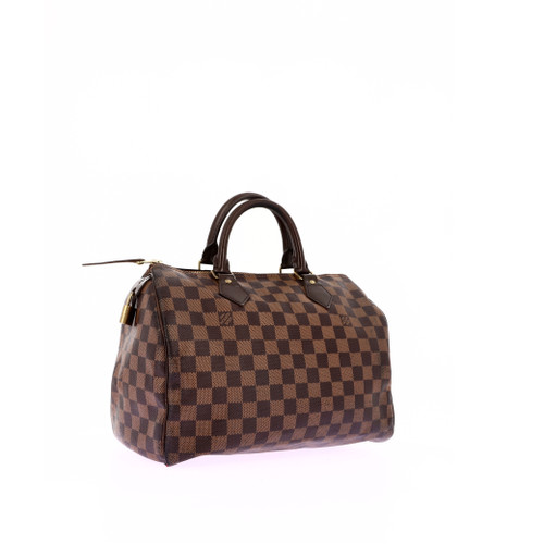 LOUIS VUITTON Speedy Handbag Damier Ebène Coated Canvas ( PRE-OWNED)