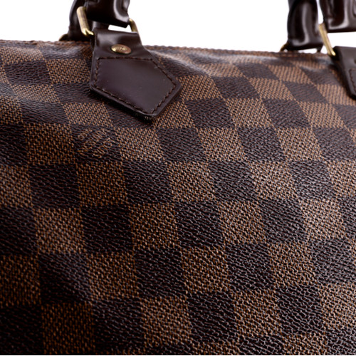 LOUIS VUITTON Speedy Handbag Damier Ebène Coated Canvas ( PRE-OWNED)