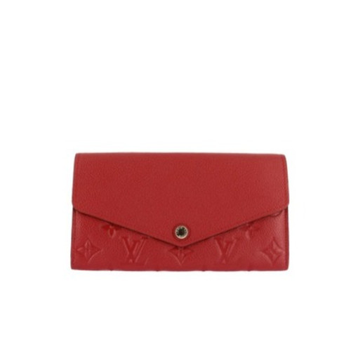 LOUIS VUITTON Sarah Louis Vuitton Monogram Wallet Red Leather Flap (Brand New)