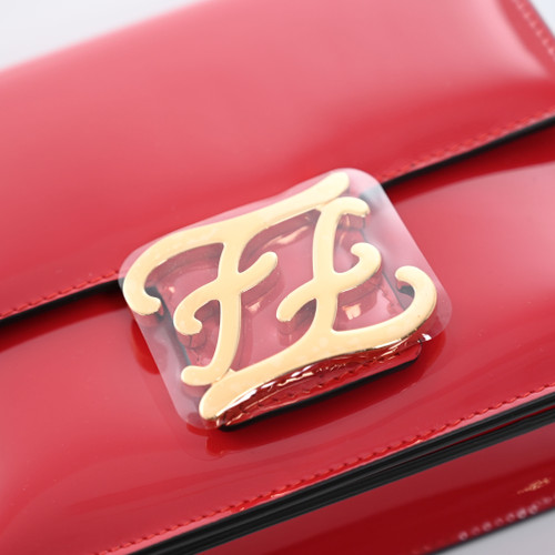 FENDI shoulder bag Patent leather Red (Brand New)
