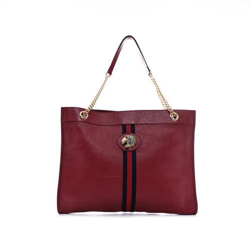 GUCCI Rajah Tote Gucci Red Leather Handbag (Brand New)