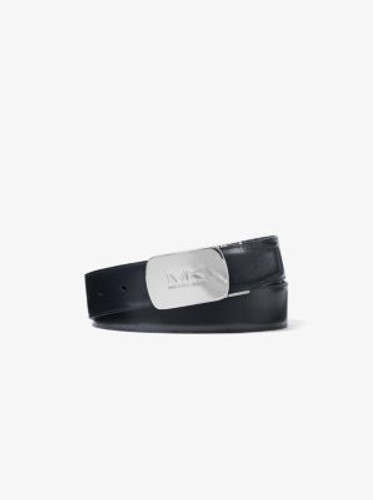 MICHAEL KORS  Reversible Logo and Leather Belt - Admrl/Plblue