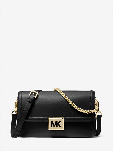 MICHAEL KORS  Sonia Medium Leather Shoulder Bag -Black (Coming To Delhi)