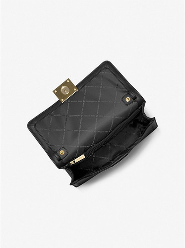 MICHAEL KORS  Sonia Medium Leather Shoulder Bag -Black (Coming To Delhi)