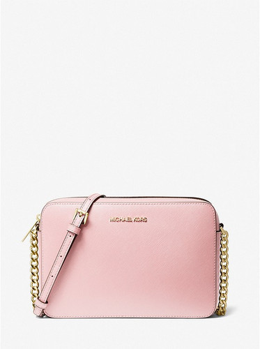 MICHAEL KORS Jet Set Large Saffiano Leather Crossbody  Bag -Powder Blush