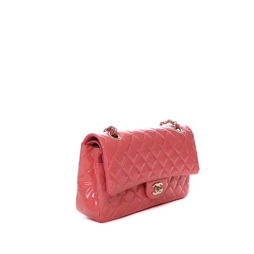 CHANEL Timeless 25 Shoulder Bag Patent Leather Pink (Brand New)