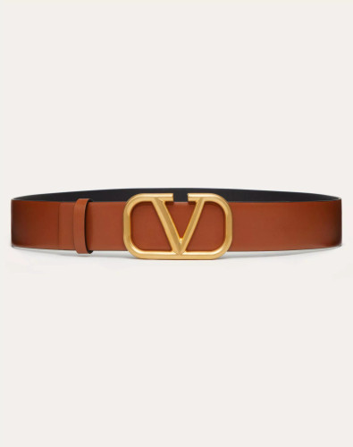 VALENTINO  Signature Vlogo Belt In Calfskin. Height: 40 Mm