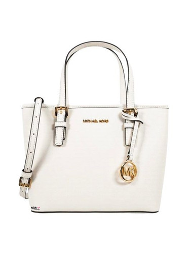 MICHAEL KORS Jet Set Travel Extra-Small Carryall Convertible Tz Tote - Lt  Cream