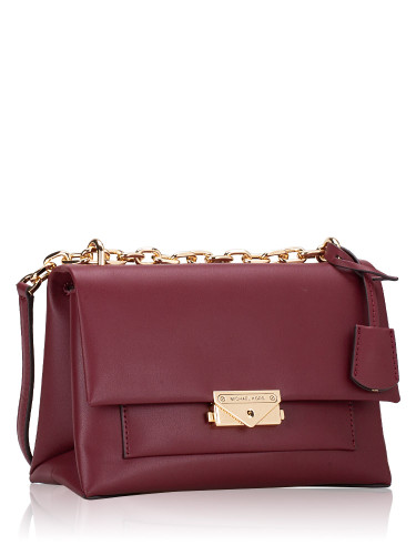 MICHAEL KORS  Cece Medium Faux Leather Shoulder Bag - Dark Cherry