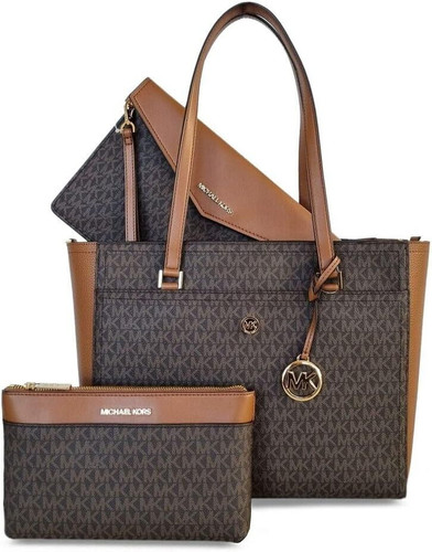 MICHAEL KORS  Maisie Large Pebbled Leather 3-in-1 Tote Bag - Brown