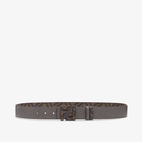 FF Belt Grey Leather Reversible Belt