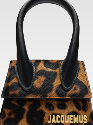 JACQUEMUS  Le Chiquito Mini Handbag - Print Leopard Brown