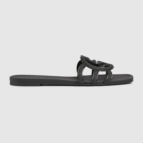 GUCCI Gg Pattern Sandals For Women - Black