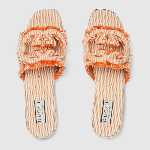 GUCCI Gg Pattern Sandals For Women - Orange