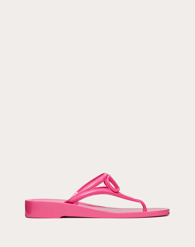 VALENTINO Vlogo Signature Rubber Clip Sandals - Pink Pp