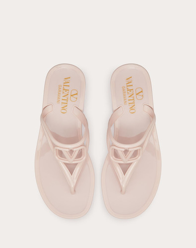 VALENTINO Vlogo Signature Rubber Clip Sandals - Rose Quartz