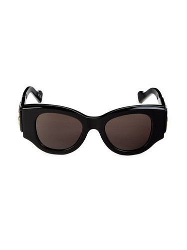 BALENCIAGA 50Mm Oval Sunglasses BLACK Image 1