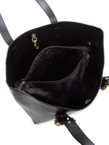 VERSACE JEANS COUTURE Range Buckle Logo Tote BLACK Image 3
