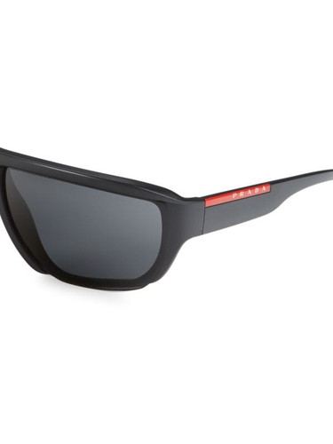 PRADA 70Mm Rectangular Sunglasses BLACK Image 3