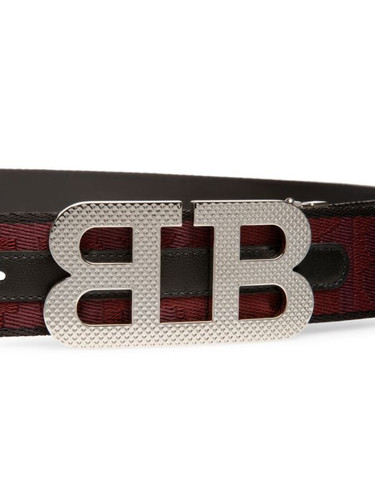 BALLY Iconic Mirrored Buckle Belt HERITAGE RED Image 2