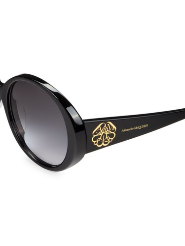 ALEXANDER MCQUEEN 57Mm Oval Sunglasses BLACK Image 3