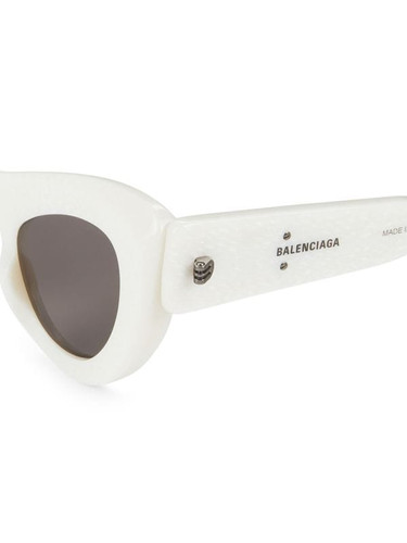 BALENCIAGA 49Mm Cat Eye Sunglasses WHITE Image 4