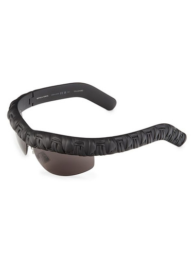 BOTTEGA VENETA 69Mm Braided Biker Sunglasses BLACK Image 2