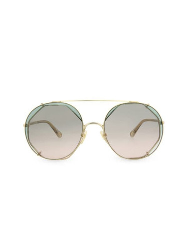 CHLOE 57Mm Round Sunglasses GOLD Image 5