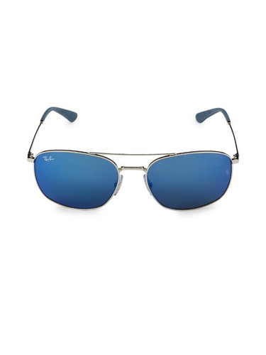 RAY-BAN ​Rb3654 60Mm Aviator Sunglasses SILVER BLUE Image 1