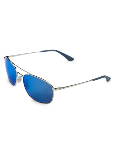 RAY-BAN ​Rb3654 60Mm Aviator Sunglasses SILVER BLUE Image 2