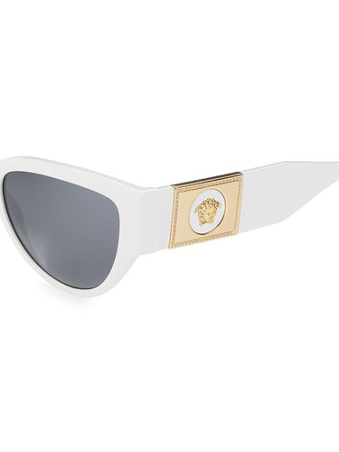 VERSACE 55Mm Cat Eye Sunglasses WHITE Image 6