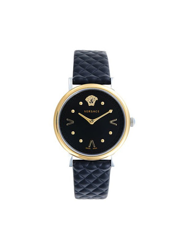 VERSACE 36Mm​ Stainless Steel & Leather Strap Analog Watch ONE SIZE Image 1