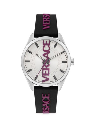VERSACE V-Vertical 42Mm Stainless Steel Case Logo Watch ONE SIZE Image 5