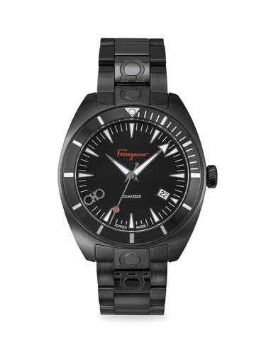 FERRAGAMO Experience 41Mm Black Ip Stainless Steel Bracelet Watch ONE SIZE Image 1