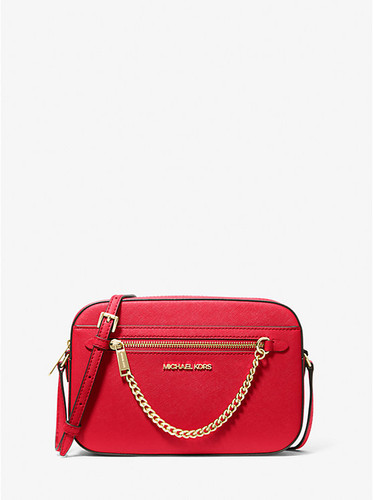 MICHAEL KORS  Jet Set Large Saffiano Leather Crossbody Bag - Bright Red