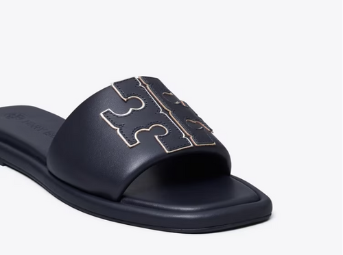 TORY BURCH Double T Sport Slide - Perfect Navy