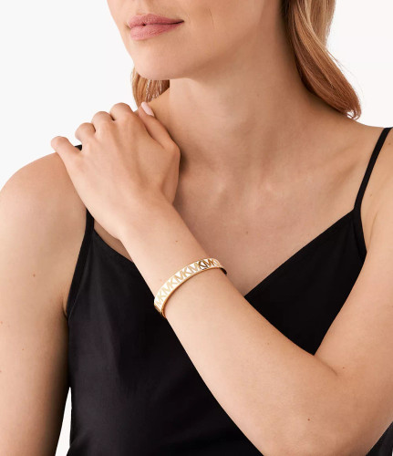 ARMANI EXCHANGE Mk Fashion Gold-Tone Brass Bangle Bracelet Mkj8241710 Image 2