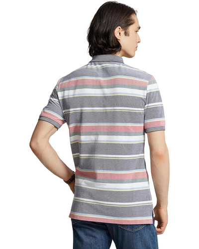 RALPH LAUREN Classic Fit Striped Mesh Polo Shirt NEWPORT NAVY MULTI Image 2