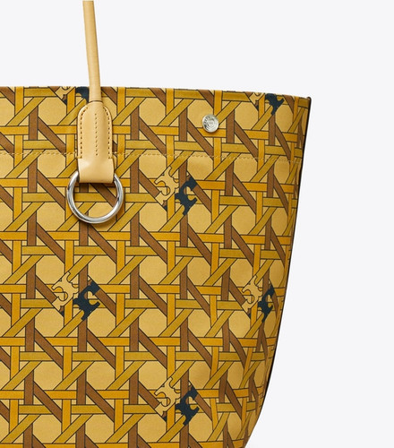 TORY BURCH Canvas Basketweave Tote - Tan Basketweave (Coming To Delhi)