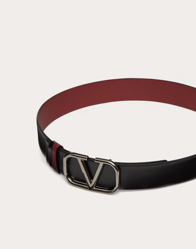 VALENTINO Reversible Vlogo Signature Belt In Calfskin. Height: 40 Mm