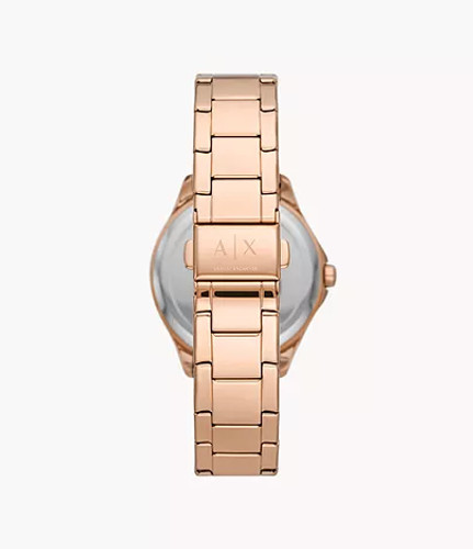 ARMANI EXCHANGE Three-Hand Rose Gold-Tone Stainless Steel Watch - AX5264